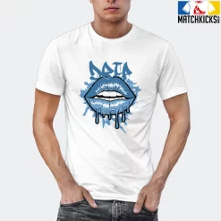 T-Shirt - Nike Dunk Low University Blue - Sneaker-Matching T-Shirt (Lips Drip) -Nike Dunk shop online mockupGenerator 10056