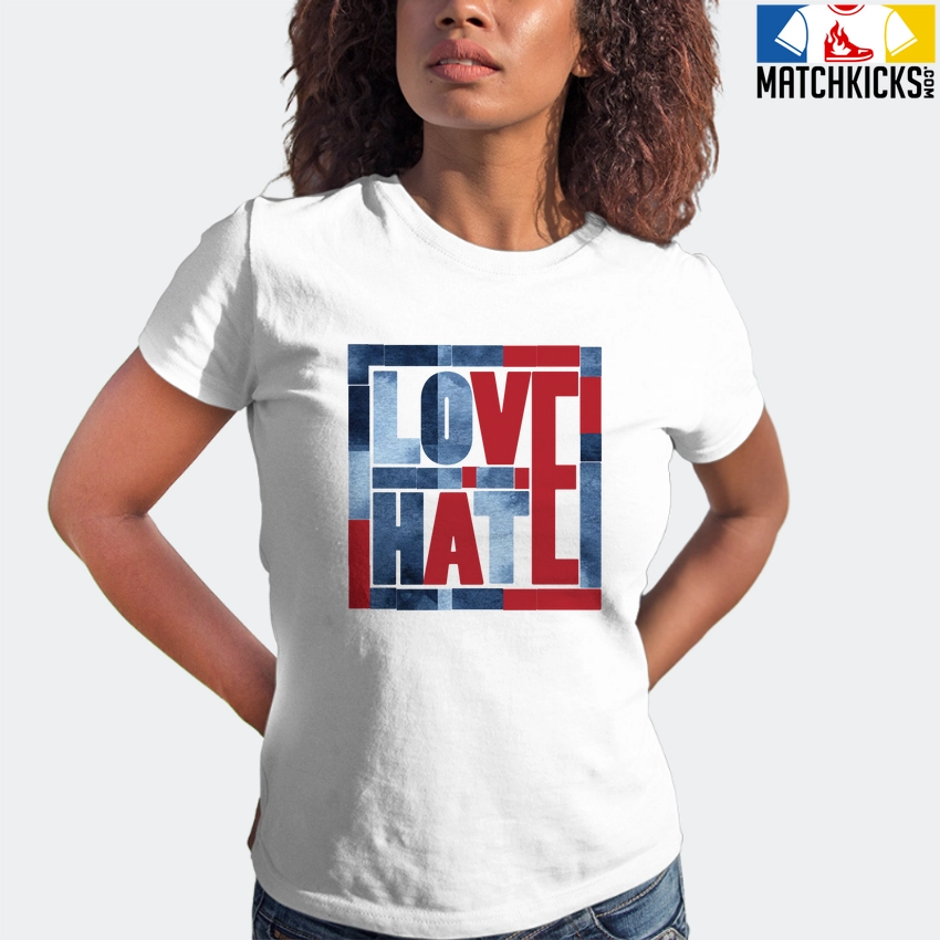 T-Shirt - Nike Dunk High Washed Denim Pack - Sneaker-Matching T-Shirt (Love Over Hate) 6 T-Shirt - Nike Dunk High Washed Denim Pack - Sneaker-Matching T-Shirt (Love Over Hate) - Image 4