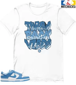 T-Shirt - Nike Dunk Low University Blue - Sneaker-Matching T-Shirt (Throw Back Vibes)