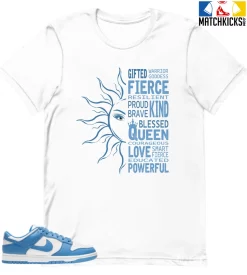 T-Shirt - Nike Dunk Low University Blue - Sneaker-Matching T-Shirt (Empowered)