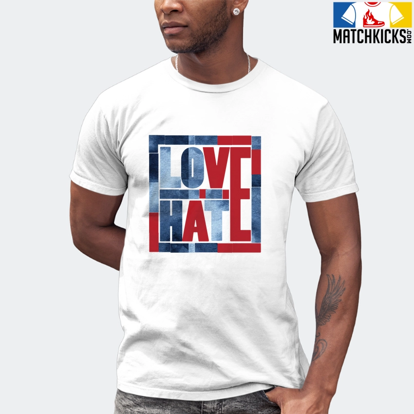 T-Shirt - Nike Dunk High Washed Denim Pack - Sneaker-Matching T-Shirt (Love Over Hate) 7 T-Shirt - Nike Dunk High Washed Denim Pack - Sneaker-Matching T-Shirt (Love Over Hate) - Image 5