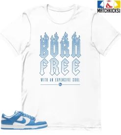 T-Shirt - Nike Dunk Low University Blue - Sneaker-Matching T-Shirt (Born Free)