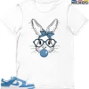 T-Shirt - Nike Dunk Low University Blue - Sneaker-Matching T-Shirt (Bunny Blowin Bubble) -Nike Dunk shop online mockupGenerator 10291