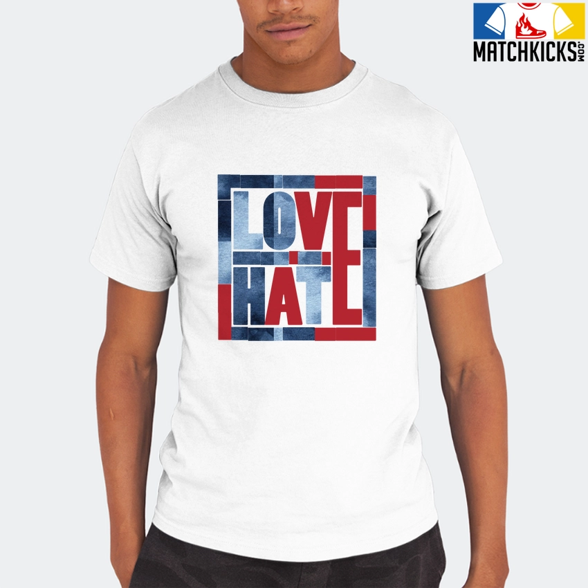 T-Shirt - Nike Dunk High Washed Denim Pack - Sneaker-Matching T-Shirt (Love Over Hate) 8 T-Shirt - Nike Dunk High Washed Denim Pack - Sneaker-Matching T-Shirt (Love Over Hate) - Image 6