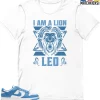 T-Shirt - Nike Dunk Low University Blue - Sneaker-Matching T-Shirt (Leo I Am A Lion) 1 T-Shirt - Nike Dunk Low University Blue - Sneaker-Matching T-Shirt (Leo I Am A Lion) -Nike Dunk shop online mockupGenerator 10300