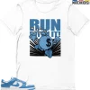 T-Shirt - Nike Dunk Low University Blue - Sneaker-Matching T-Shirt (RUN WITH IT) -Nike Dunk shop online mockupGenerator 10309