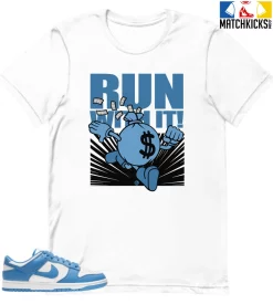 T-Shirt - Nike Dunk Low University Blue - Sneaker-Matching T-Shirt (RUN WITH IT)