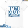 T-Shirt - Nike Dunk Low University Blue - Sneaker-Matching T-Shirt (The Cloth I'm Cut From)