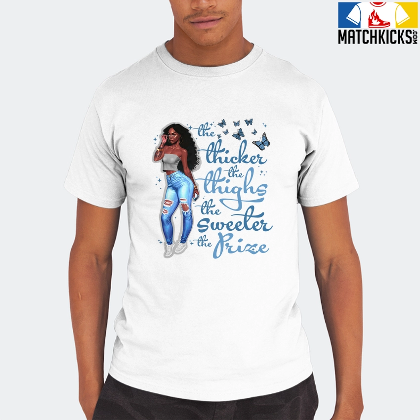 T-Shirt - Nike Dunk Low University Blue - Sneaker-Matching T-Shirt (Thicker Thighs Sweeter Prize) 8 T-Shirt - Nike Dunk Low University Blue - Sneaker-Matching T-Shirt (Thicker Thighs Sweeter Prize) - Image 6