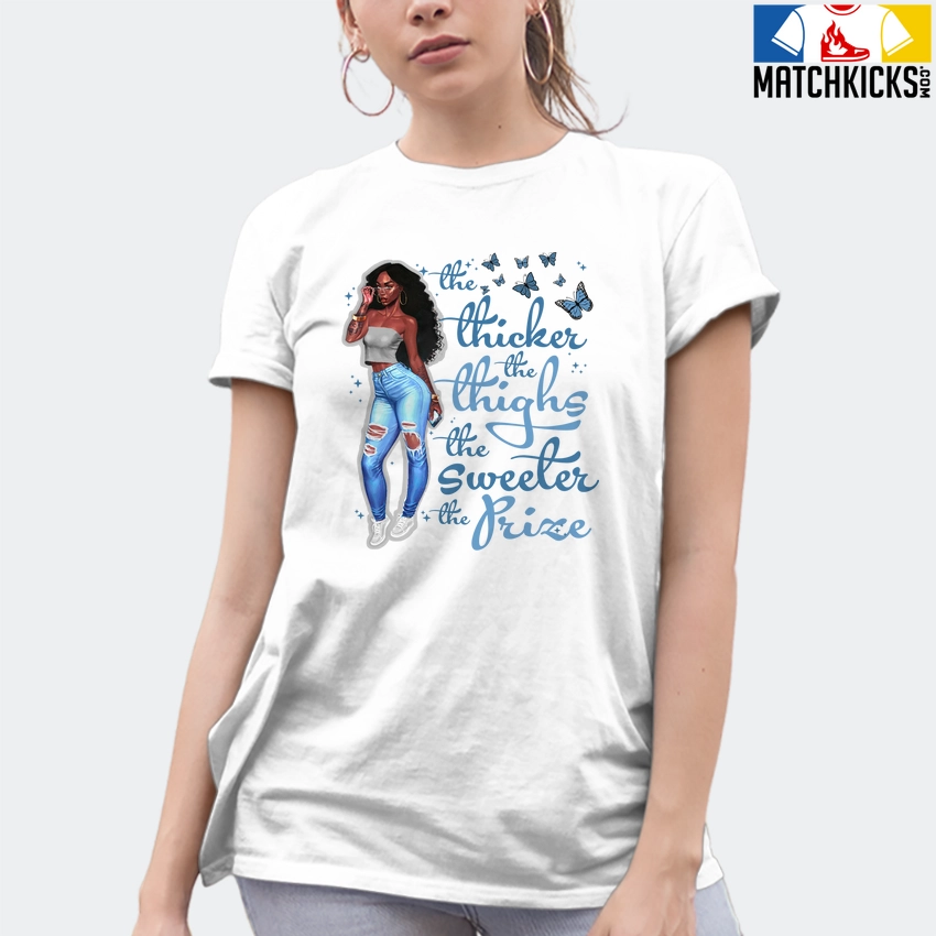 T-Shirt - Nike Dunk Low University Blue - Sneaker-Matching T-Shirt (Thicker Thighs Sweeter Prize) 10 T-Shirt - Nike Dunk Low University Blue - Sneaker-Matching T-Shirt (Thicker Thighs Sweeter Prize) - Image 8