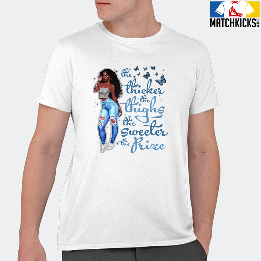 T-Shirt - Nike Dunk Low University Blue - Sneaker-Matching T-Shirt (Thicker Thighs Sweeter Prize) 11 T-Shirt - Nike Dunk Low University Blue - Sneaker-Matching T-Shirt (Thicker Thighs Sweeter Prize) - Image 9