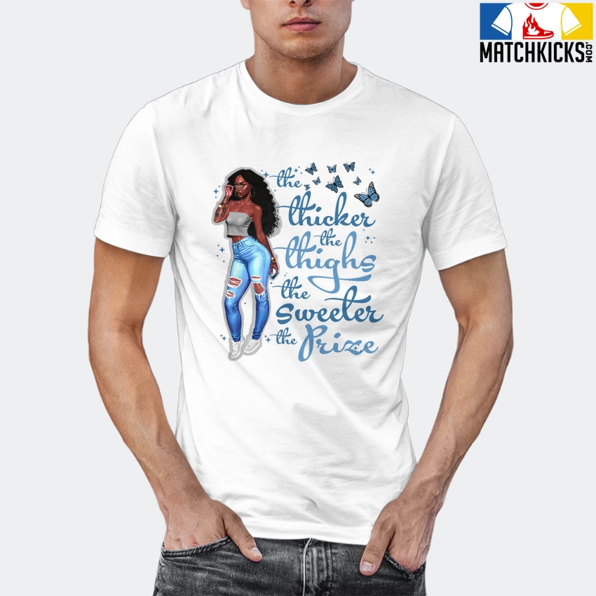 T-Shirt - Nike Dunk Low University Blue - Sneaker-Matching T-Shirt (Thicker Thighs Sweeter Prize) 12 T-Shirt - Nike Dunk Low University Blue - Sneaker-Matching T-Shirt (Thicker Thighs Sweeter Prize) - Image 10