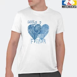 T-Shirt - Nike Dunk Low University Blue - Sneaker-Matching T-Shirt (Choose LOVE Over Fear) -Nike Dunk shop online mockupGenerator 10361