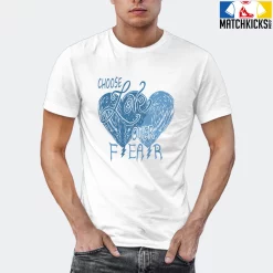 T-Shirt - Nike Dunk Low University Blue - Sneaker-Matching T-Shirt (Choose LOVE Over Fear) -Nike Dunk shop online mockupGenerator 10362