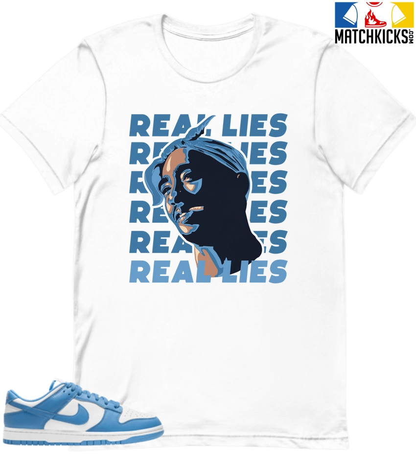 T-Shirt - Nike Dunk Low University Blue - Sneaker-Matching T-Shirt (Real Lies) 3 T-Shirt - Nike Dunk Low University Blue - Sneaker-Matching T-Shirt (Real Lies)