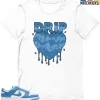 T-Shirt - Nike Dunk Low University Blue - Sneaker-Matching T-Shirt (Drippin Heart) -Nike Dunk shop online mockupGenerator 10399