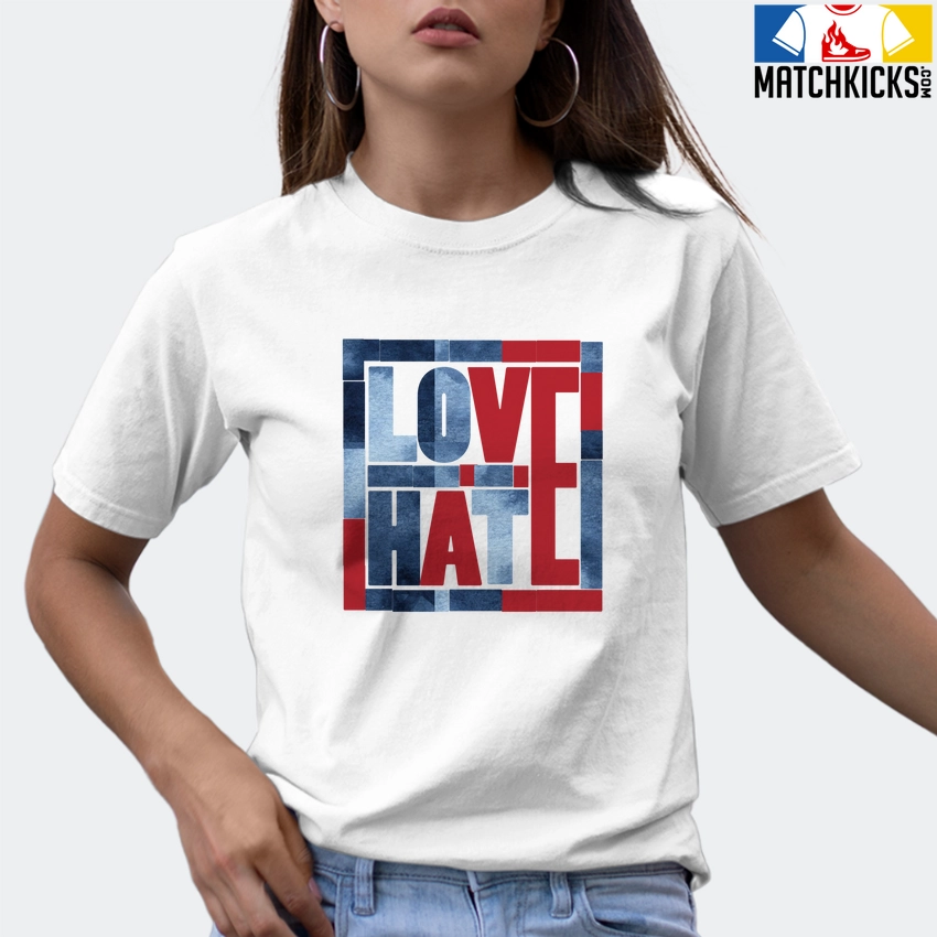 T-Shirt - Nike Dunk High Washed Denim Pack - Sneaker-Matching T-Shirt (Love Over Hate) 9 T-Shirt - Nike Dunk High Washed Denim Pack - Sneaker-Matching T-Shirt (Love Over Hate) - Image 7