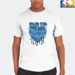 T-Shirt - Nike Dunk Low University Blue - Sneaker-Matching T-Shirt (Drippin Heart) -Nike Dunk shop online mockupGenerator 10403