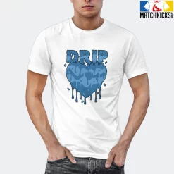 T-Shirt - Nike Dunk Low University Blue - Sneaker-Matching T-Shirt (Drippin Heart) -Nike Dunk shop online mockupGenerator 10407