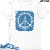 T-Shirt - Nike Dunk Low University Blue - Sneaker-Matching T-Shirt (Tie Dye Peace Sign) -Nike Dunk shop online mockupGenerator 10417