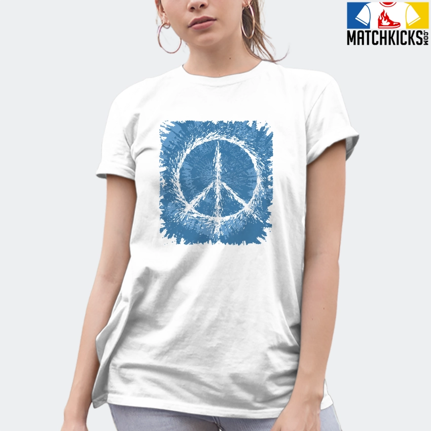 T-Shirt - Nike Dunk Low University Blue - Sneaker-Matching T-Shirt (Tie Dye Peace Sign) 10 T-Shirt - Nike Dunk Low University Blue - Sneaker-Matching T-Shirt (Tie Dye Peace Sign) - Image 8