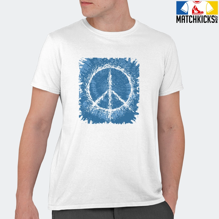 T-Shirt - Nike Dunk Low University Blue - Sneaker-Matching T-Shirt (Tie Dye Peace Sign) 11 T-Shirt - Nike Dunk Low University Blue - Sneaker-Matching T-Shirt (Tie Dye Peace Sign) - Image 9