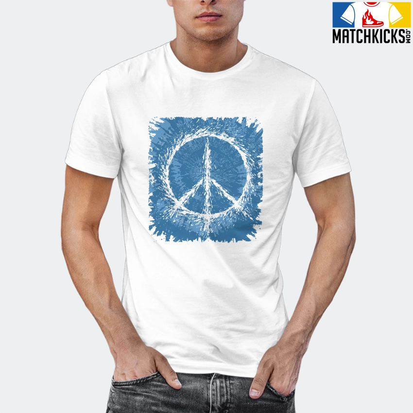T-Shirt - Nike Dunk Low University Blue - Sneaker-Matching T-Shirt (Tie Dye Peace Sign) 12 T-Shirt - Nike Dunk Low University Blue - Sneaker-Matching T-Shirt (Tie Dye Peace Sign) - Image 10