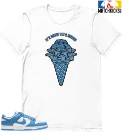 T-Shirt - Nike Dunk Low University Blue - Sneaker-Matching T-Shirt (Its About ICE And CREAM)