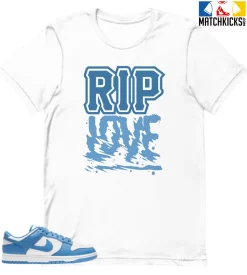 T-Shirt - Nike Dunk Low University Blue - Sneaker-Matching T-Shirt (RIP Love)
