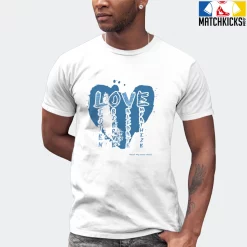 T-Shirt - Nike Dunk Low University Blue - Sneaker-Matching T-Shirt (LOVE Listen Observe Validate Empathize) -Nike Dunk shop online mockupGenerator 10501