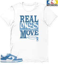 T-Shirt - Nike Dunk Low University Blue - Sneaker-Matching T-Shirt (REAL ONES MOVE)