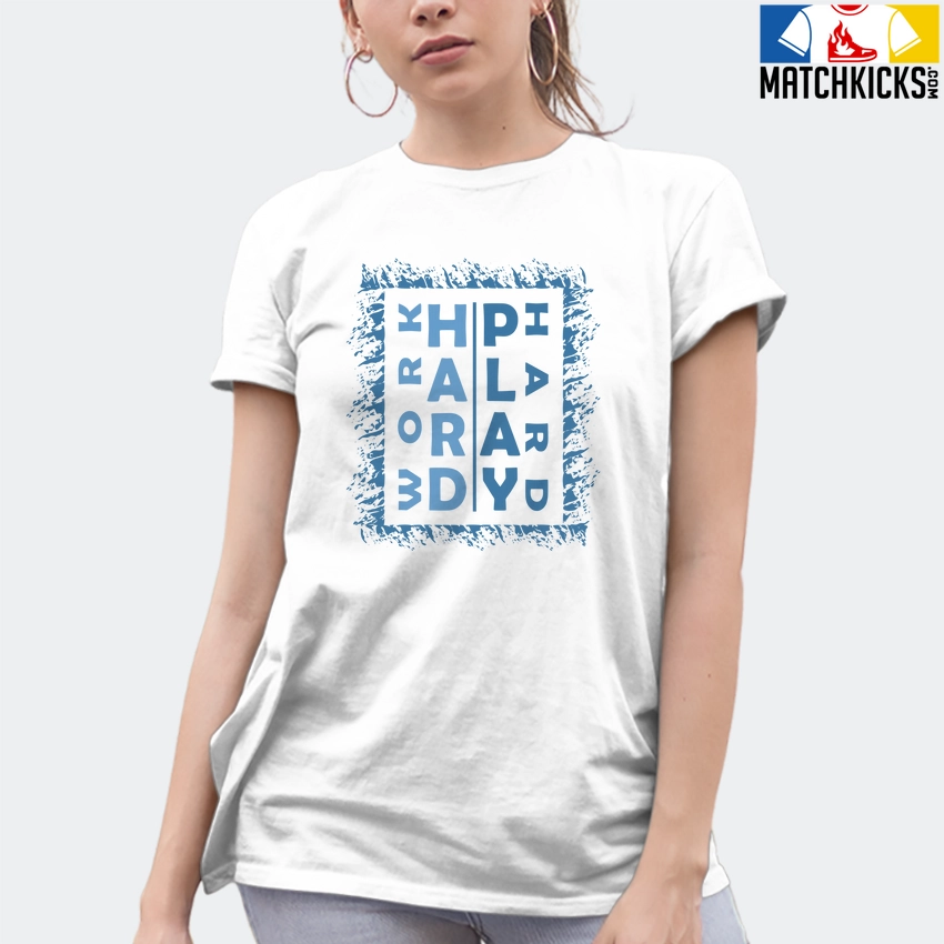 T-Shirt - Nike Dunk Low University Blue - Sneaker-Matching T-Shirt (Work Hard Play Hard) 10 T-Shirt - Nike Dunk Low University Blue - Sneaker-Matching T-Shirt (Work Hard Play Hard) - Image 8