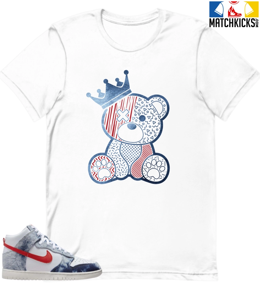 T-Shirt - Nike Dunk High Washed Denim Pack - Sneaker-Matching T-Shirt (King Ted) 3 T-Shirt - Nike Dunk High Washed Denim Pack - Sneaker-Matching T-Shirt (King Ted)