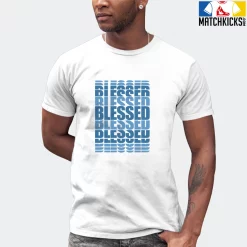 T-Shirt - Nike Dunk Low University Blue - Sneaker-Matching T-Shirt (BLESSED Many Times) -Nike Dunk shop online mockupGenerator 10600