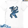 T-Shirt - Nike Dunk Low University Blue - Sneaker-Matching T-Shirt (Spray Can)