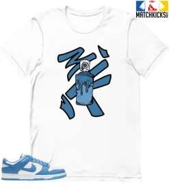 T-Shirt - Nike Dunk Low University Blue - Sneaker-Matching T-Shirt (Spray Can)