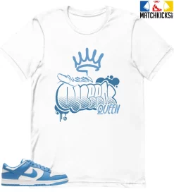 T-Shirt - Nike Dunk Low University Blue - Sneaker-Matching T-Shirt (QUEEN GRAF)