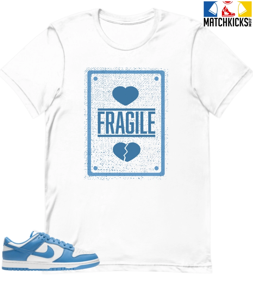 T-Shirt - Nike Dunk Low University Blue - Sneaker-Matching T-Shirt (Fragile) 3 T-Shirt - Nike Dunk Low University Blue - Sneaker-Matching T-Shirt (Fragile)