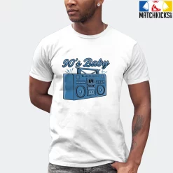 T-Shirt - Nike Dunk Low University Blue - Sneaker-Matching T-Shirt (90's Baby Radio) -Nike Dunk shop online mockupGenerator 10681