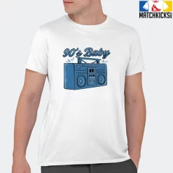 T-Shirt - Nike Dunk Low University Blue - Sneaker-Matching T-Shirt (90's Baby Radio) -Nike Dunk shop online mockupGenerator 10685