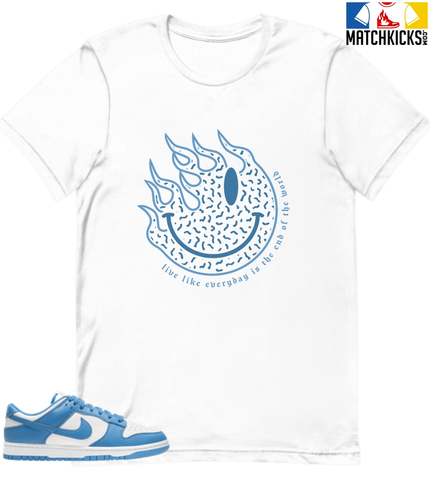 T-Shirt - Nike Dunk Low University Blue - Sneaker-Matching T-Shirt (Keep Smiling) 3 T-Shirt - Nike Dunk Low University Blue - Sneaker-Matching T-Shirt (Keep Smiling)