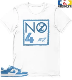 T-Shirt - Nike Dunk Low University Blue - Sneaker-Matching T-Shirt (NO Time For BULL Shit)