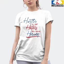 T-Shirt - Nike Dunk High Washed Denim Pack - Sneaker-Matching T-Shirt (HUSTLE TILL YOUR HATERS ASK) -Nike Dunk shop online mockupGenerator 1075