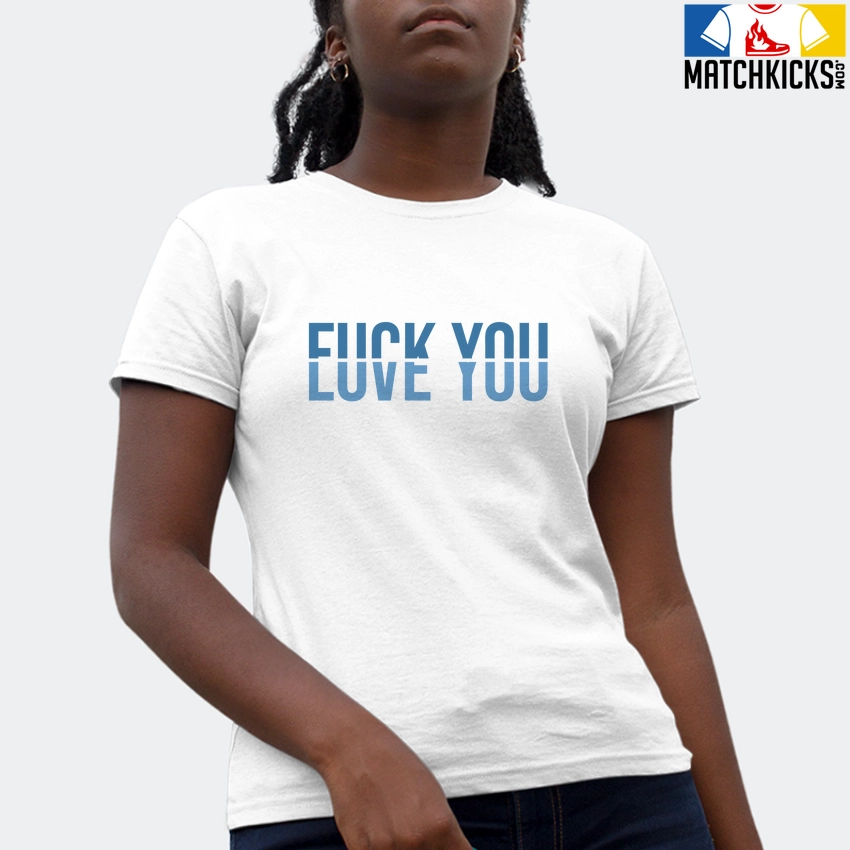 T-Shirt - Nike Dunk Low University Blue - Sneaker-Matching T-Shirt (F You - Love You) 4 T-Shirt - Nike Dunk Low University Blue - Sneaker-Matching T-Shirt (F You - Love You) - Image 2