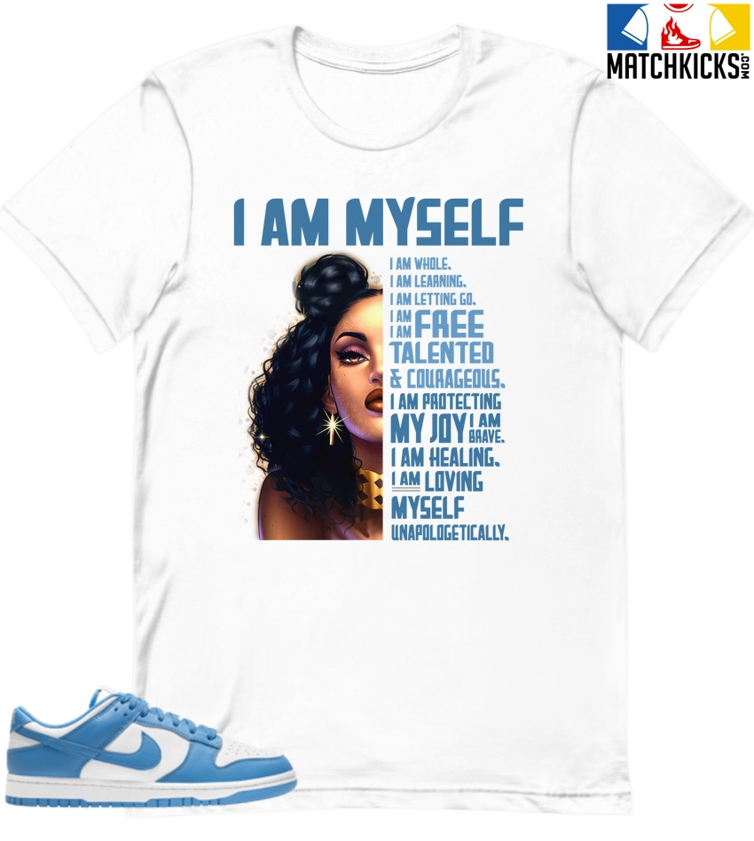 T-Shirt - Nike Dunk Low University Blue - Sneaker-Matching T-Shirt (I AM MYSELF) 3 T-Shirt - Nike Dunk Low University Blue - Sneaker-Matching T-Shirt (I AM MYSELF)