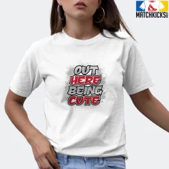 T-Shirt - Nike Dunk High Washed Denim Pack - Sneaker-Matching T-Shirt (Out Here Being CUTE) -Nike Dunk shop online mockupGenerator 1083