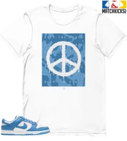 T-Shirt - Nike Dunk Low University Blue - Sneaker-Matching T-Shirt (Keep The Peace)