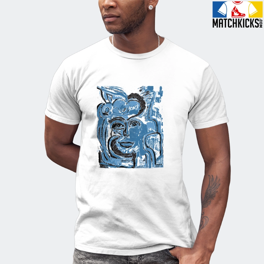 T-Shirt - Nike Dunk Low University Blue - Sneaker-Matching T-Shirt (Abstract Woman) 7 T-Shirt - Nike Dunk Low University Blue - Sneaker-Matching T-Shirt (Abstract Woman) - Image 5