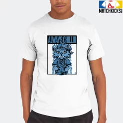 T-Shirt - Nike Dunk Low University Blue - Sneaker-Matching T-Shirt (Cool Cat Always Chillin) -Nike Dunk shop online mockupGenerator 10869