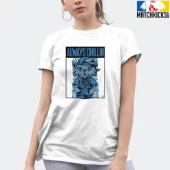 T-Shirt - Nike Dunk Low University Blue - Sneaker-Matching T-Shirt (Cool Cat Always Chillin) -Nike Dunk shop online mockupGenerator 10871